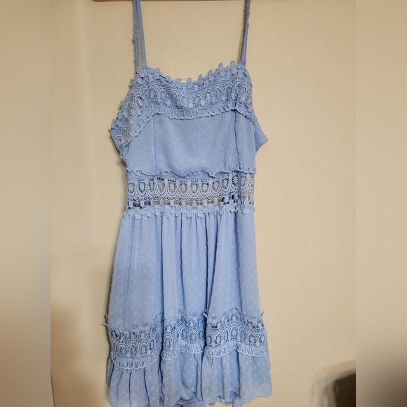 Rue21 Dresses & Skirts - Rue21 Light Blue Lace Casual Dress